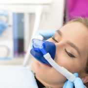woman receiving sedation dentistry